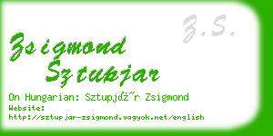 zsigmond sztupjar business card